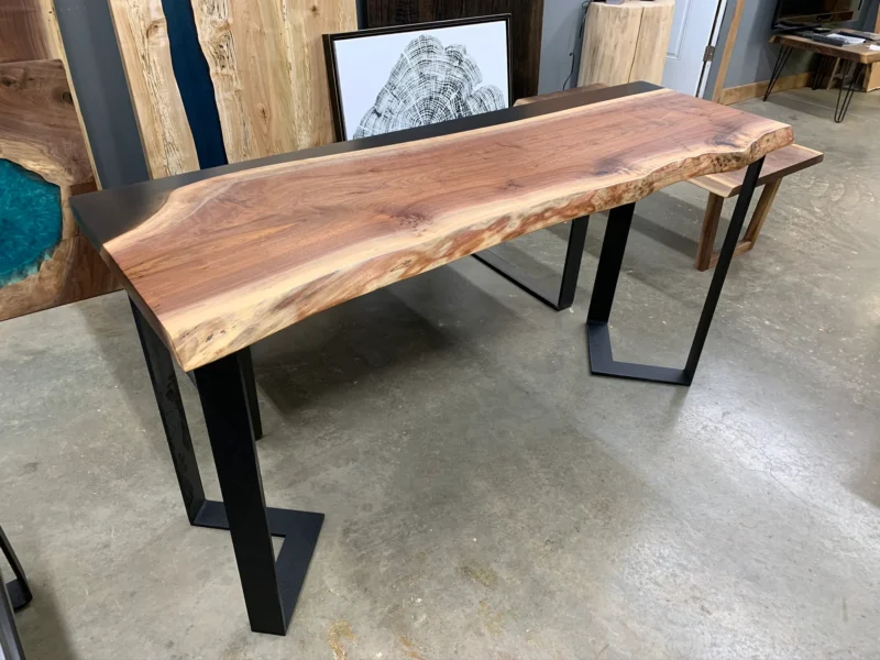 Black Walnut Epoxy Casted Console 143