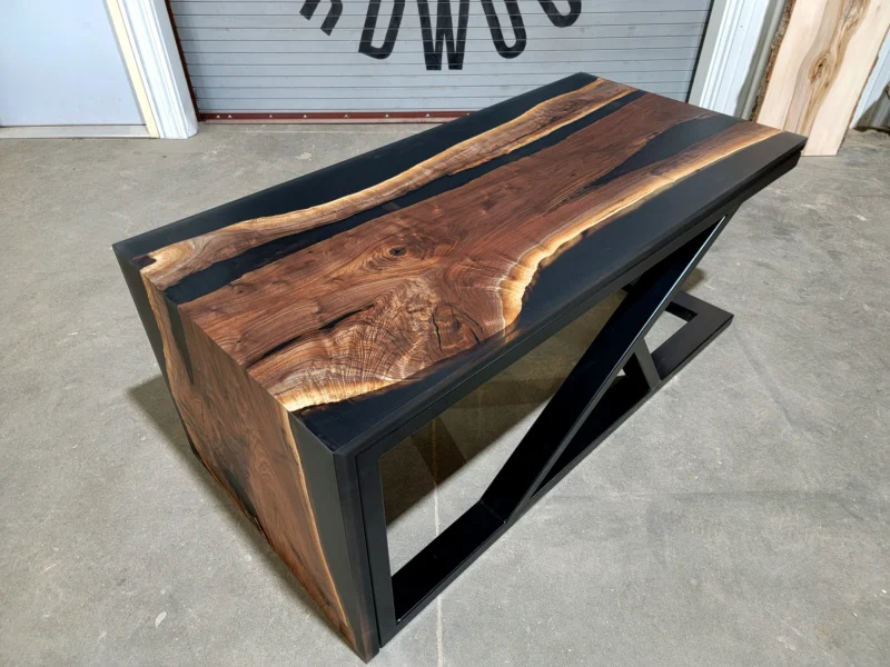 Black Walnut Waterfall Desk 366