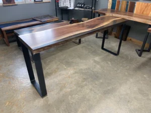 Live Edge Black Walnut Epoxy Casted Console Table 138