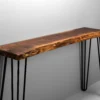 Live Edge Console Table on Hairpin Legs